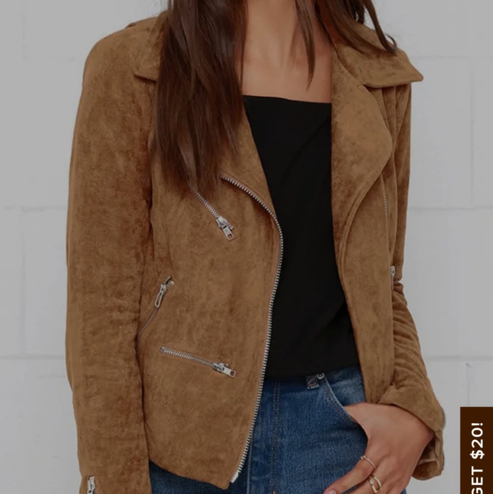 Lulus suede moto jacket